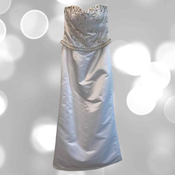 Tiffany Designs Beaded Bodice Trumpet Wedding Size 8 - Picture 2 of 8